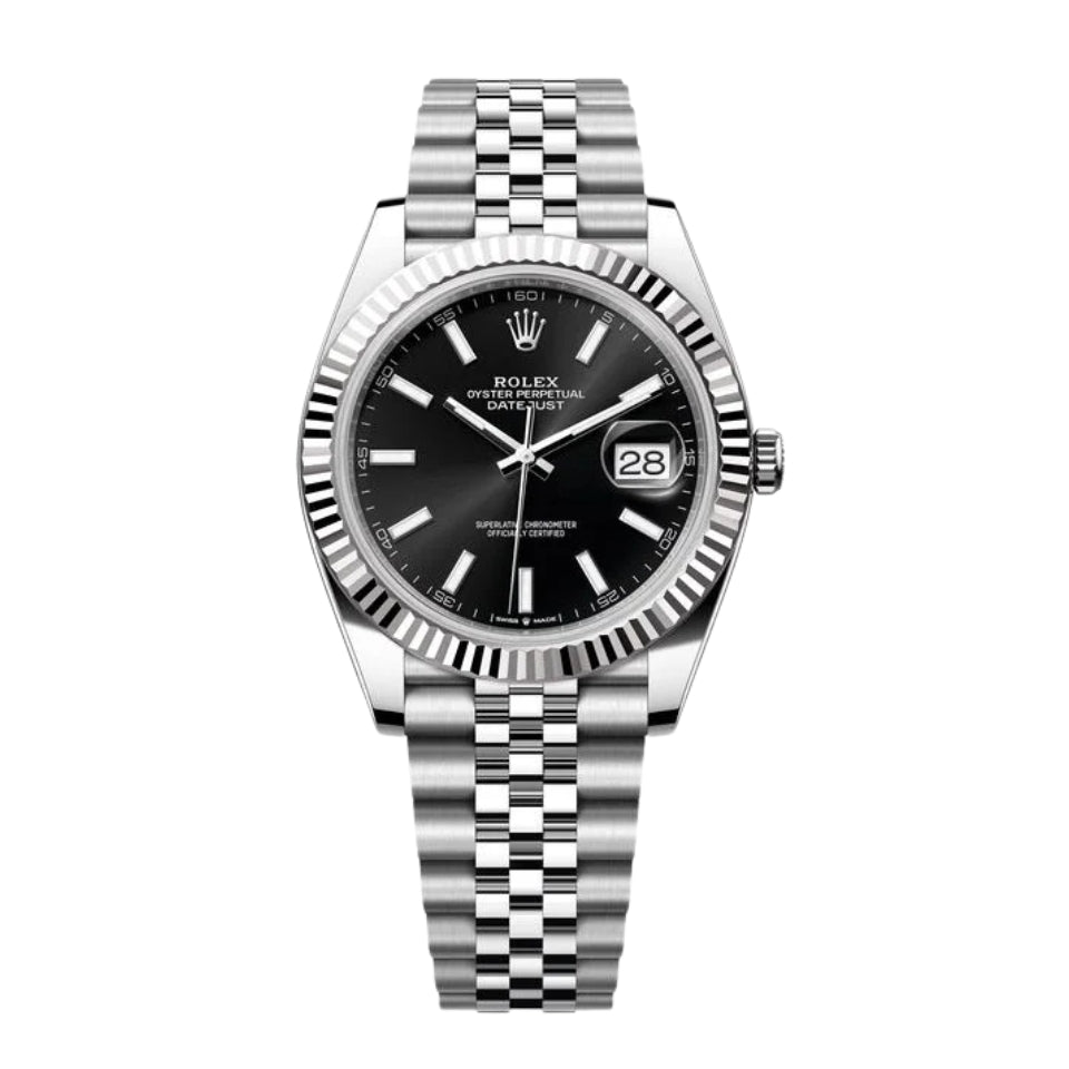 Rolex Datejust 41 Black Dial Jubilee Full Set
