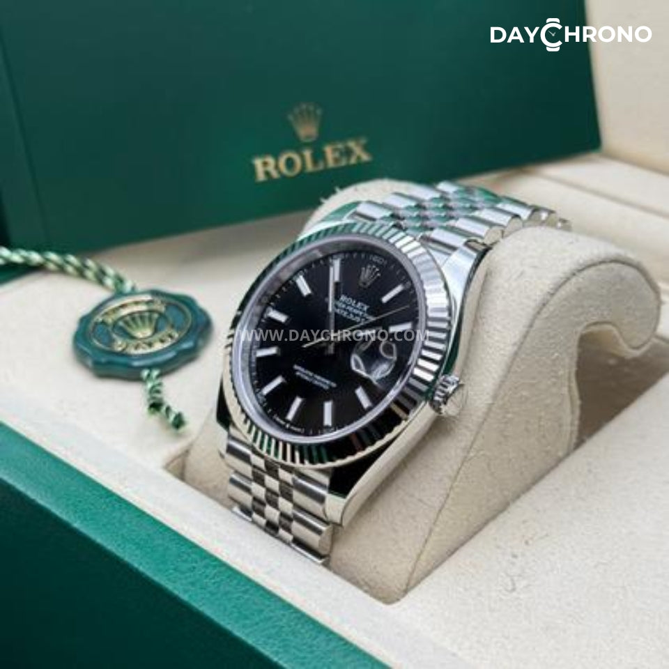 Rolex Datejust 41 Black Dial Jubilee Full Set