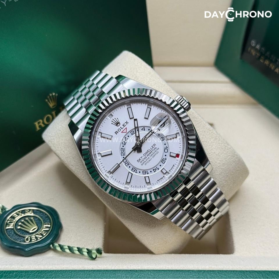 Rolex Sky-Dweller 42 White Dial Jubilee Full Set