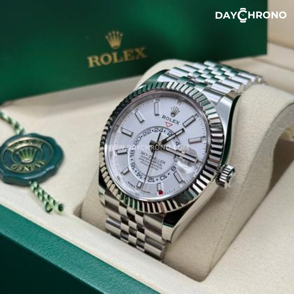 Rolex Sky-Dweller 42 White Dial Jubilee Full Set