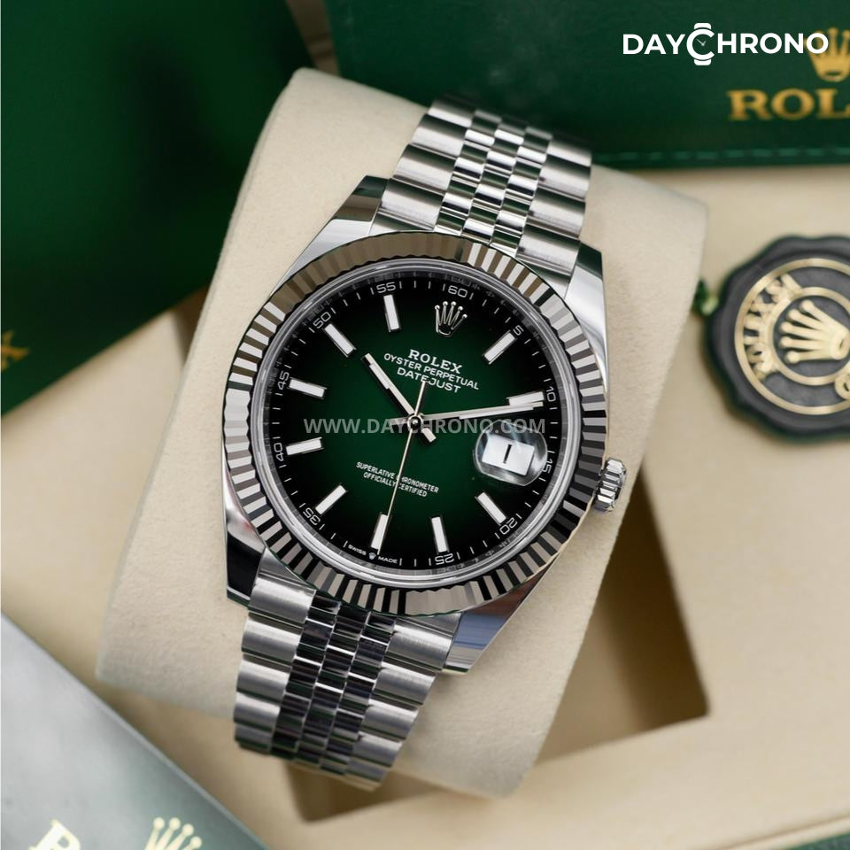 Rolex Datejust 41 Green Ombré Jubilee Full Set (New 2026)