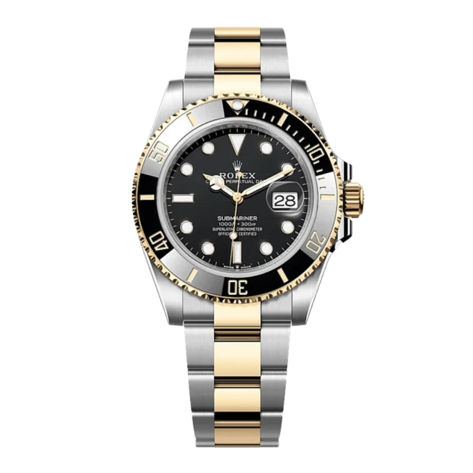Rolex Submariner Date Black and Gold Oyster Full Set
