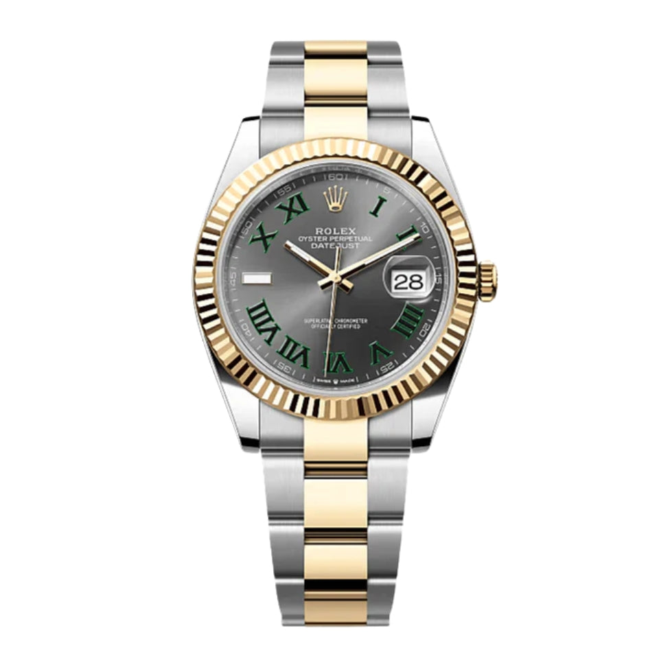 Rolex Datejust 41 Wimbledon Gold Oyster Full Set
