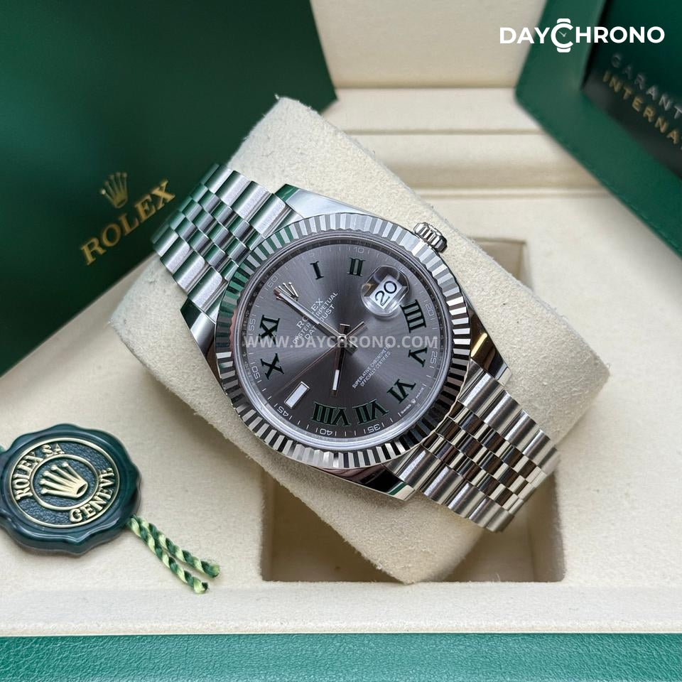 Rolex Datejust 41 Wimbledon Steel Jubilee Full Set