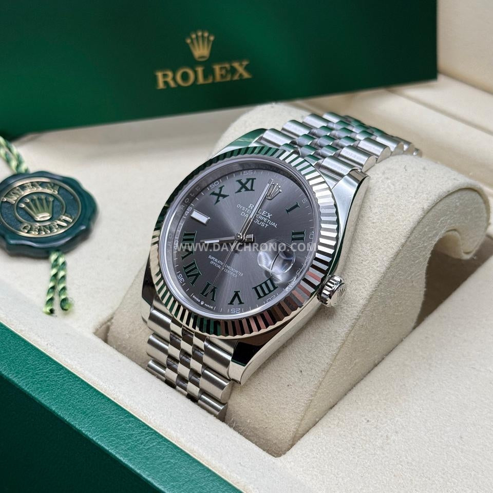 Rolex Datejust 41 Wimbledon Steel Jubilee Full Set