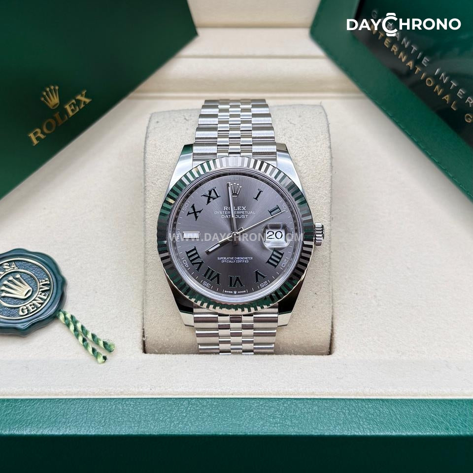 Rolex Datejust 41 Wimbledon Steel Jubilee Full Set