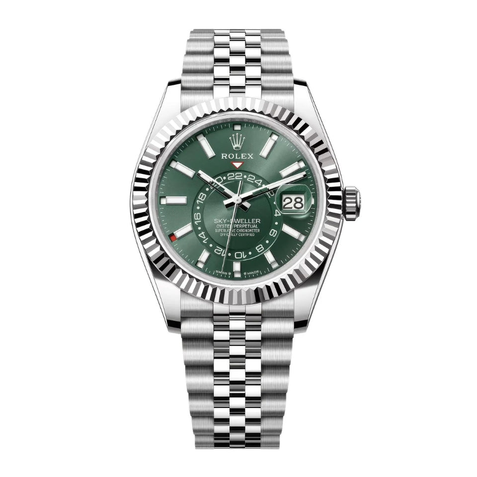 Rolex Sky-Dweller 42 Green Dial Jubilee Full Set