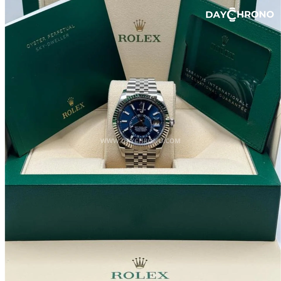 Rolex Sky-Dweller 42 Blue Dial Jubilee Full Set