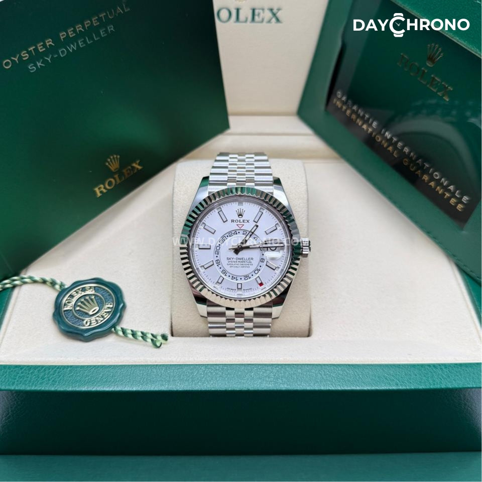 Rolex Sky-Dweller 42 White Dial Jubilee Full Set