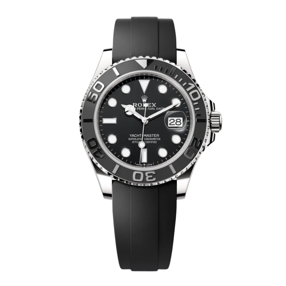 Rolex Yacht-Master Black Dial Oysterflex Full Set