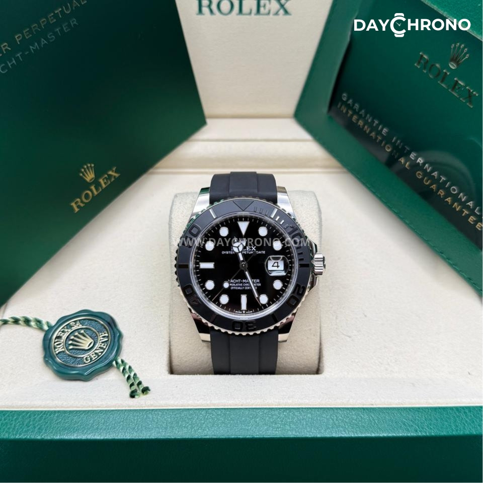 Rolex Yacht-Master Black Dial Oysterflex Full Set