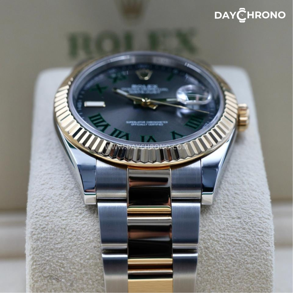 Rolex Datejust 41 Wimbledon Gold Oyster Full Set