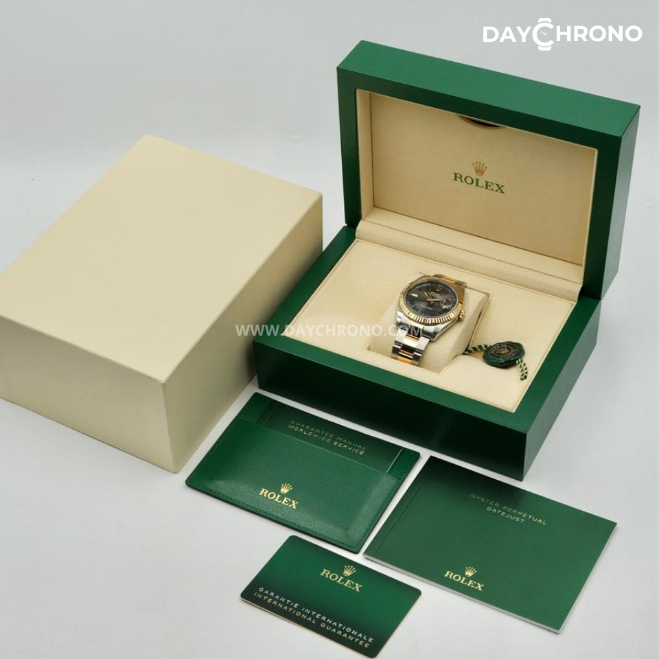 Rolex Datejust 41 Wimbledon Gold Oyster Full Set