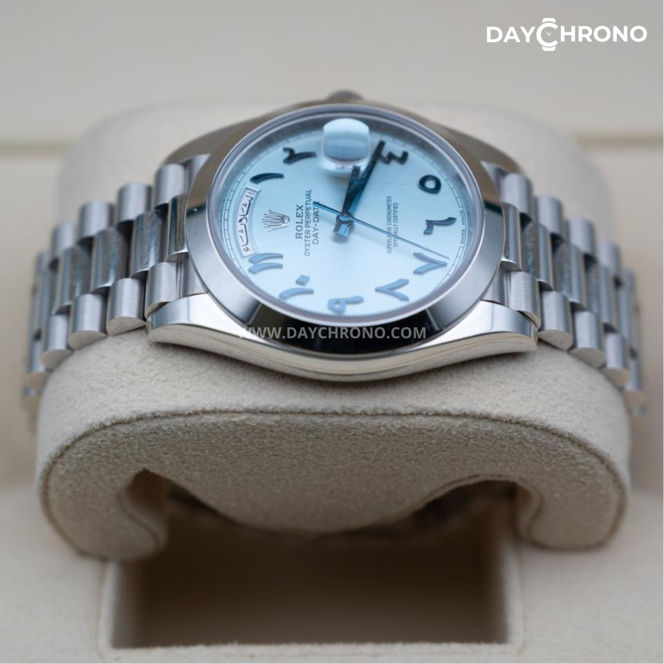 Rolex Day-Date 40 Ice Blue Arabic Numerals Full Set